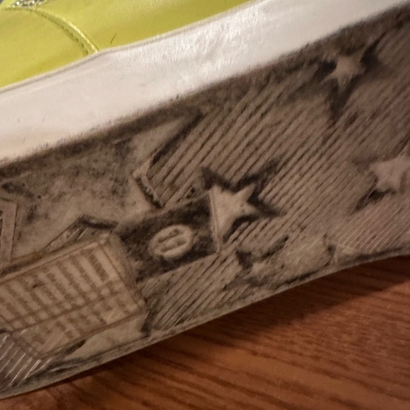 Vibrant Yellow Rhinestone Women's High-Top Sneakers - Picture 6 of 6